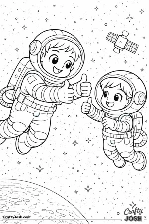 Double thumbs up in zero gravity!