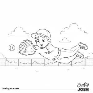 Baseball dive to catch