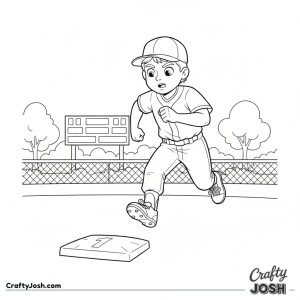 Baseball run to first base