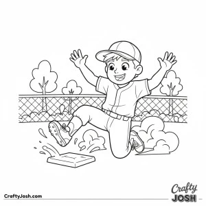 Baseball slide to first base