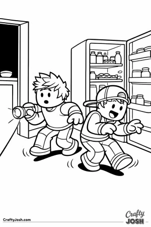 Brookhaven late night snack mission coloring page