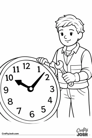 Construction worker clock tower fix