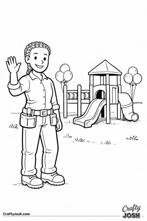 Construction worker playground opening