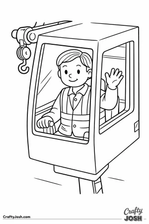 Crane operator crane cab