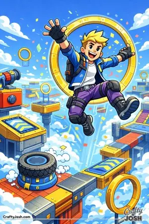 In this Fortnite inspired scene, use your imagination and own color choices to bring this illustration to life.