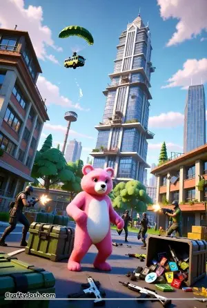One of the most iconic skins in Fortnite is Cuddle Team Leader, enjoy coloring this scene, you can use it's usual pink color, or elect to take this ..