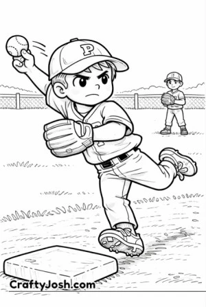 A young baseball infielder is shown mid-throw during a double play, with one foot lifted and a focused expression, while a teammate waits in the ..