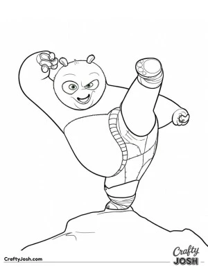 Balanced on one foot, powered by noodles and confidence.