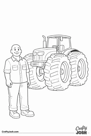Farmer oversized tractor wheels