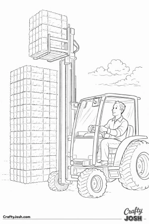 Farmer tall hay bale stacker