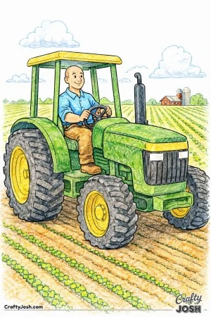 Farmer tractor drive