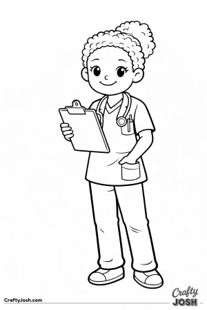 Female doctor clipboard