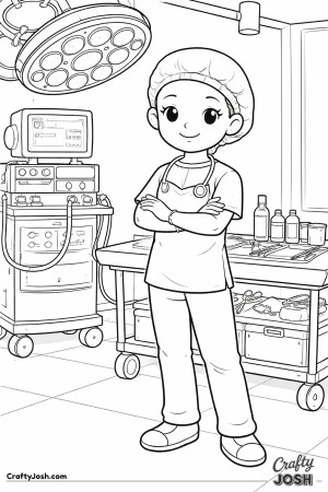 Female doctor hair under cap