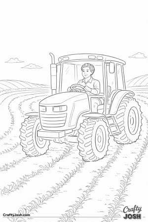 Female farmer curved crop rows