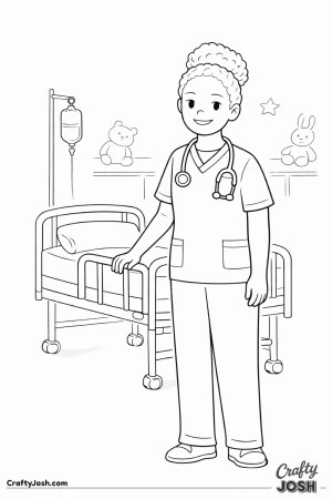 Female nurse childrens ward