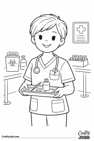 Female nurse vaccination clinic