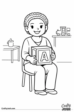 Female teacher early learning room