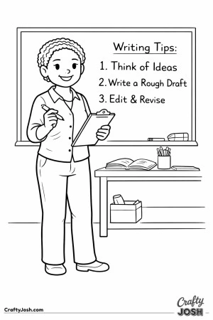 Female teacher writing tips