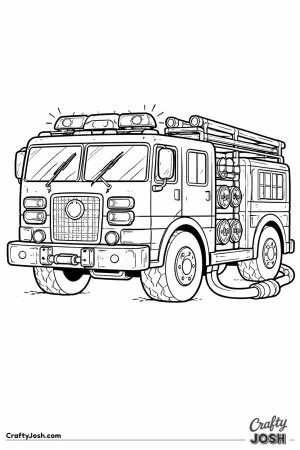 Fire truck coloring page