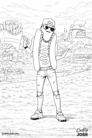 Fornite hotdog hamburger