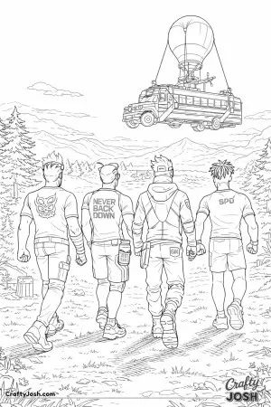 Fornite squad yt battlebus sunset