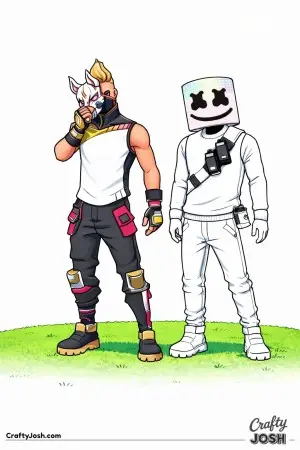 Fornite twoskins simple marshmellow