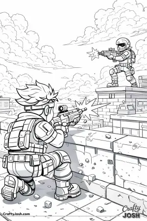 Fortnite rooftop duel cloudy sky