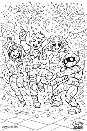 Fortnite squad victory emote celebration