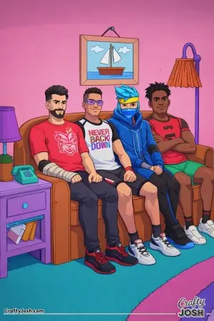 Fortnite Youtubers at the Simpsons House