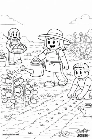 Growing garden roblox coloring page