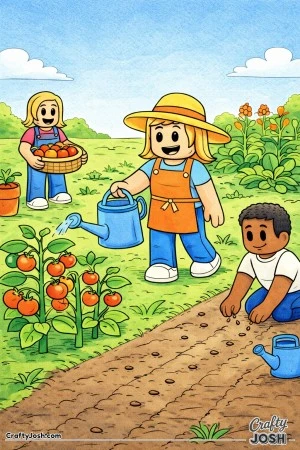 Growing garden roblox coloring page