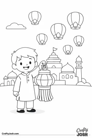 This friendly Jaipur Palace scene shows a beautiful Indian palace with soft arches and a calm elephant standing nearby