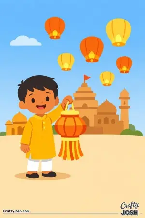 This friendly Jaipur Palace scene shows a beautiful Indian palace with soft arches and a calm elephant standing nearby