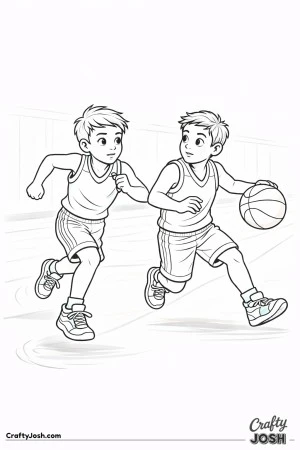 Kids basketball dribble