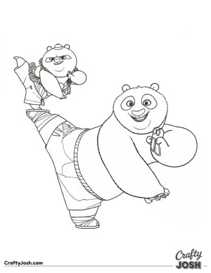 One panda balancing greatness… and another panda balancing on him.