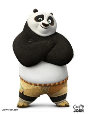 A panda with the confidence of a master and the posture of someone who knows they left the stove on.