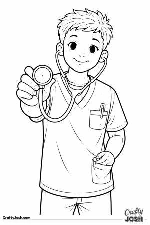 Male doctor hands on stethoscope