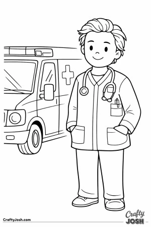 Male nurse ambulance