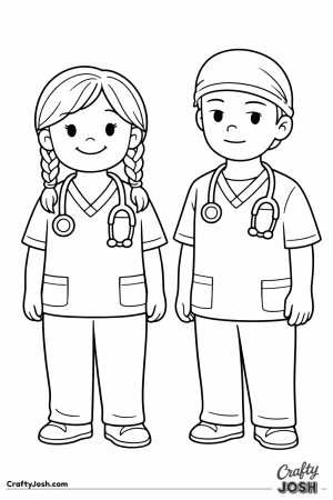 Male nurse tied back hair