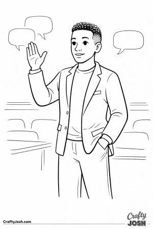 Male teacher debate classroom