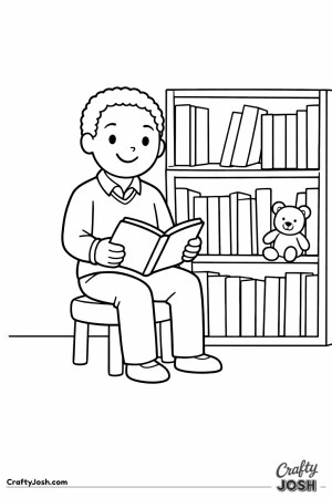 Male teacher reading corner