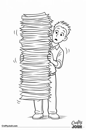 Male teacher too many papers