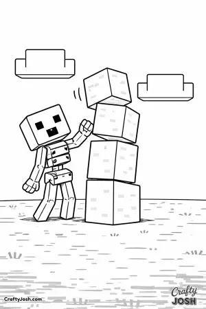 This tower looks ready to topple and I think the skeleton knows it