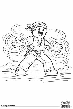 Pirate energy power test coloring page