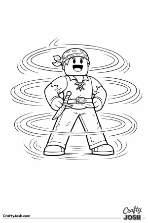 Pirate power awakening moment coloring page