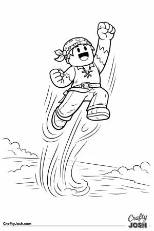 Pirate sky leap ability coloring page