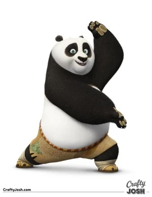 This panda is training hard… but still having a great time doing it.