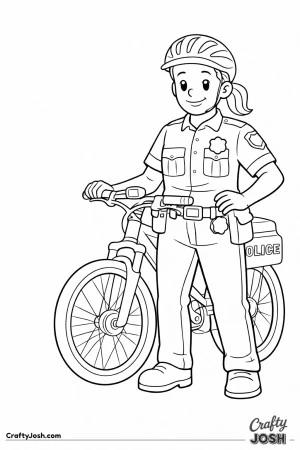 Police bicycle officer helmet ponytail