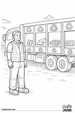 Recycling truck driver multi compartment