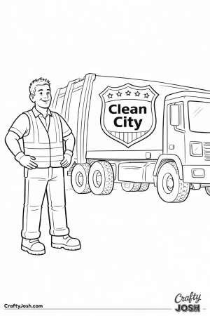 Sanitation worker clean city badge